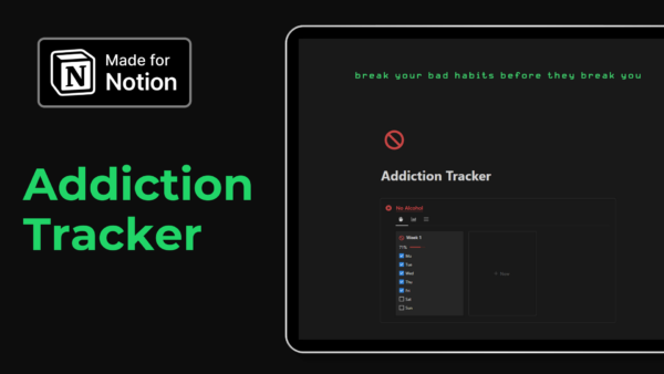 Addiction Tracker Notion Template