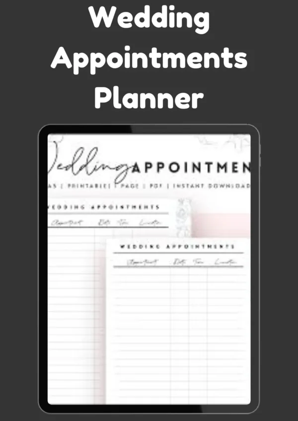 Wedding Appointments Planner