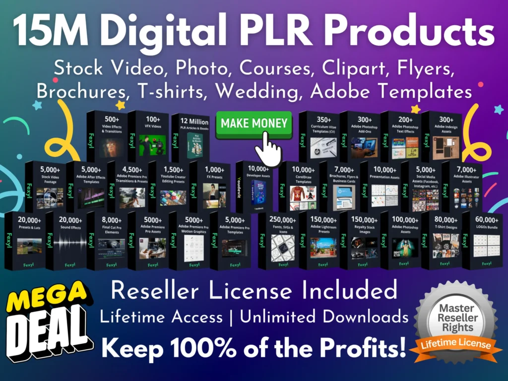 15 Million+ PLR Digital Products